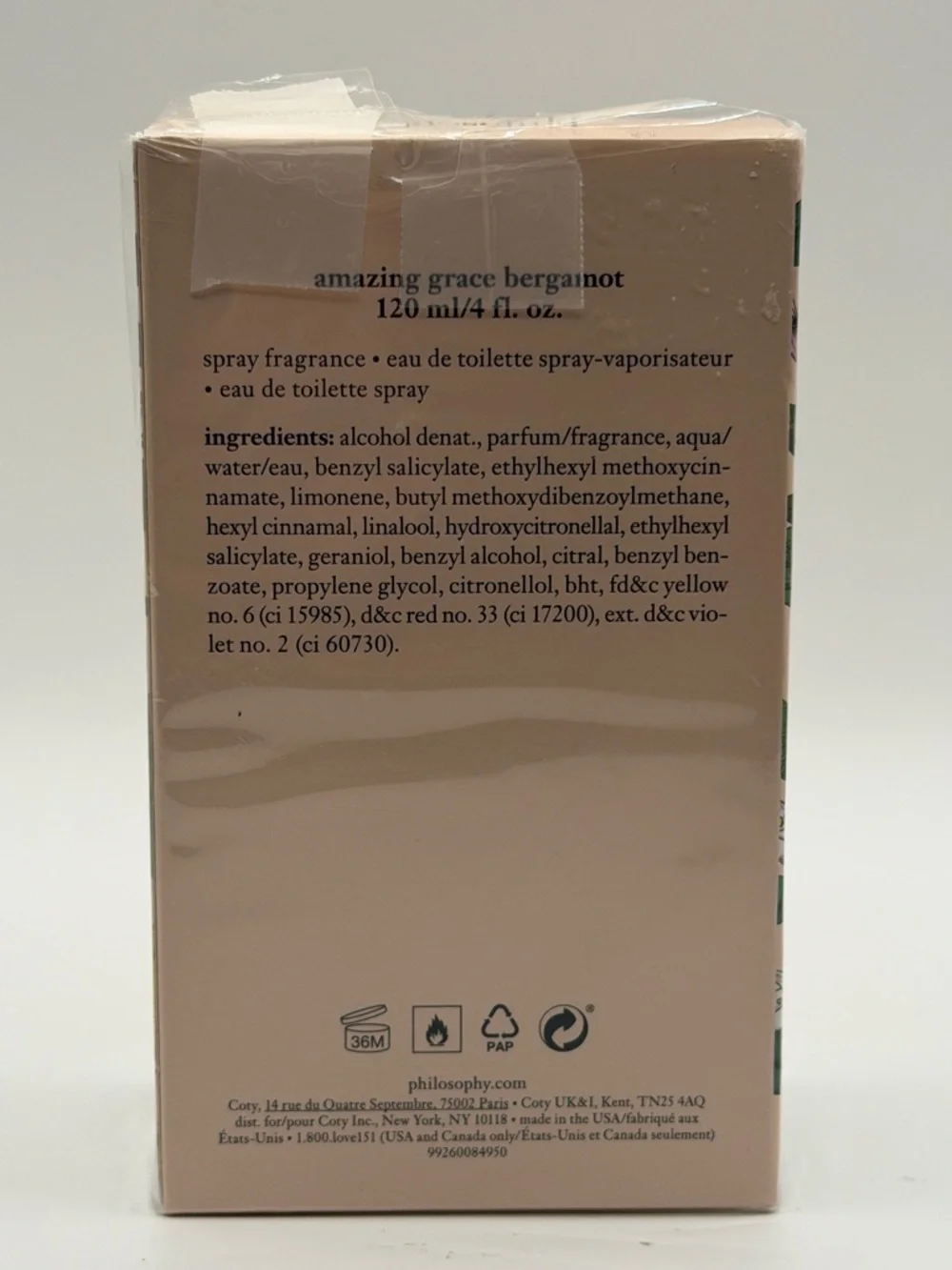 Philosophy Amazing Grace Bergamot Spray Eau de Toilette LARGE 4 Oz. NIB/SEALED* - Picture 8 of 11